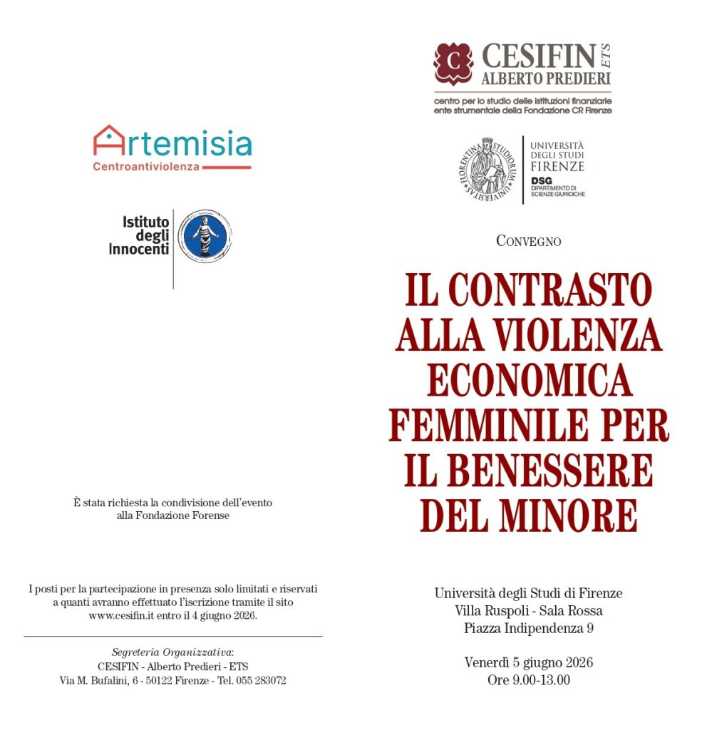 Convegno "Il contrasto alla violenza economica femminile per il benessere del minore"