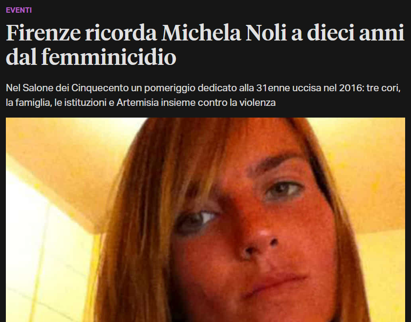 Ricordo Michela Noli Firenze