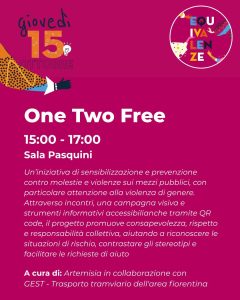campagna one two free molestie sui mezzi pubblici