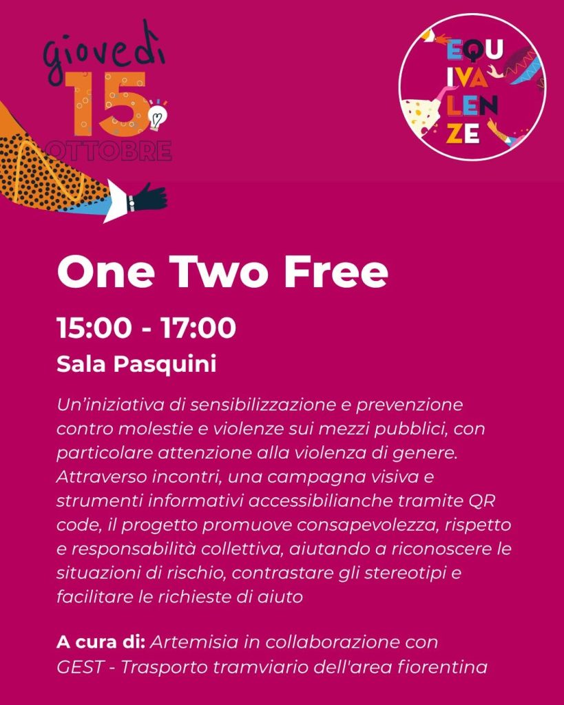 campagna one two free molestie sui mezzi pubblici