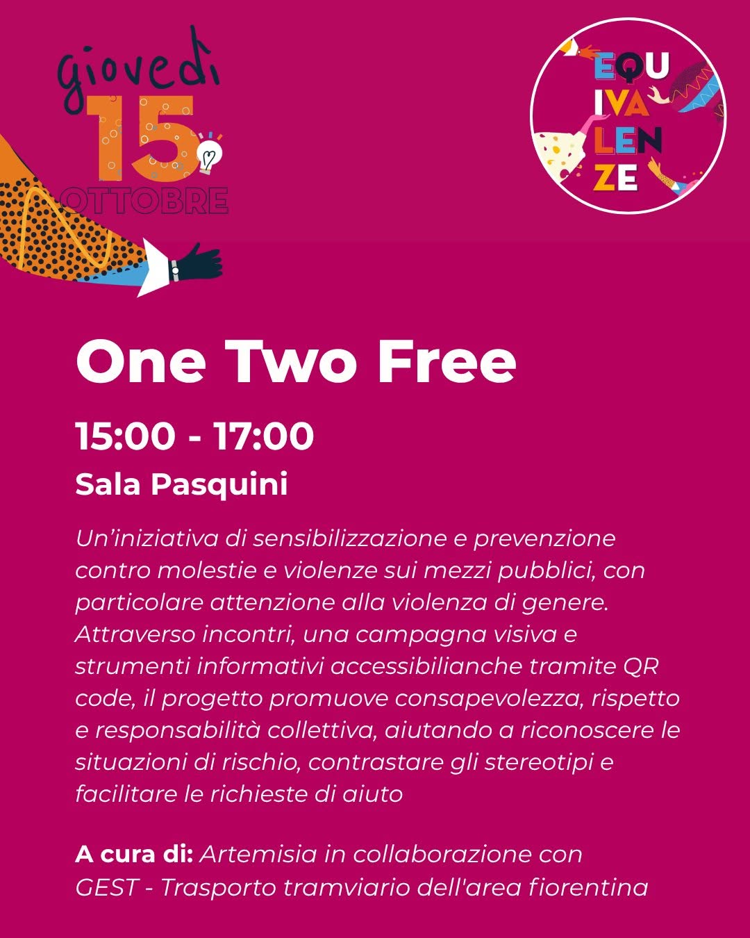 campagna one two free molestie sui mezzi pubblici